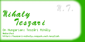 mihaly teszari business card