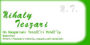 mihaly teszari business card